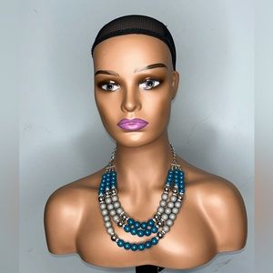 Blue and Silver Chain Necklace
